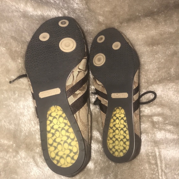 Brown, Tan and Gold Coach “Kate” sneakers - Picture 2 of 3